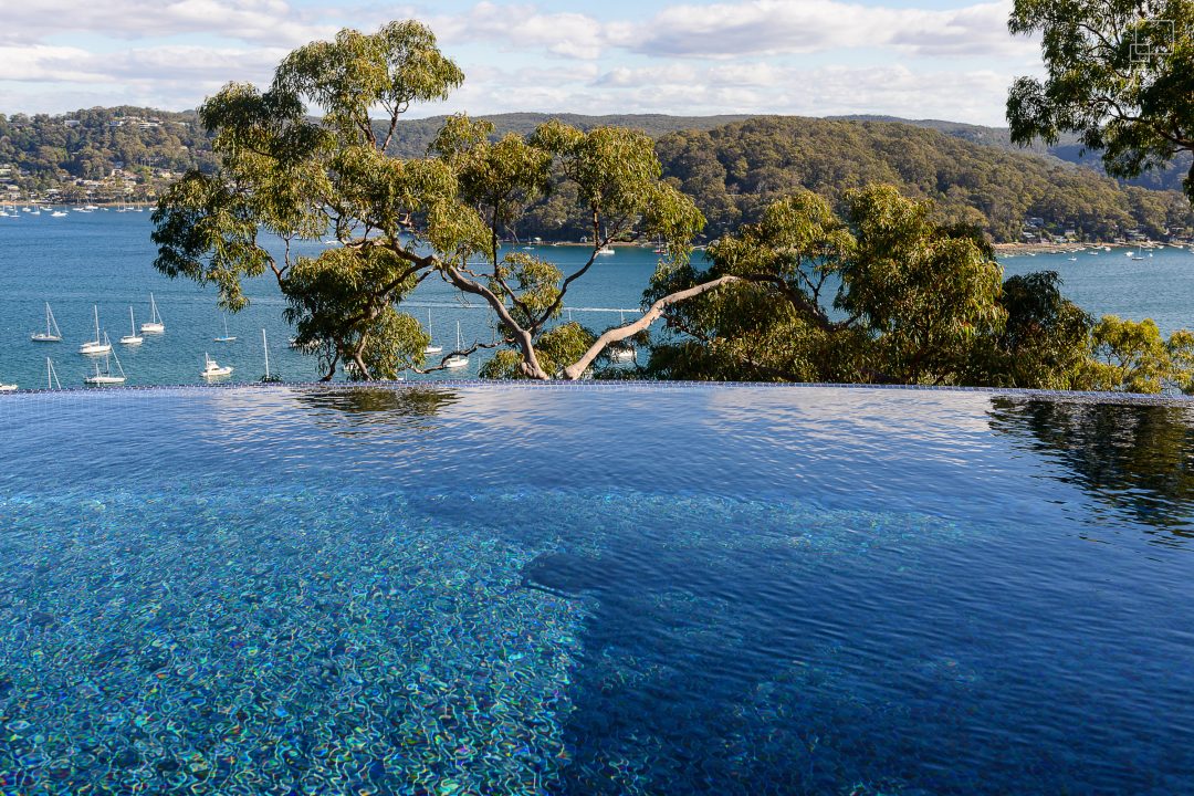 View over infinity pool